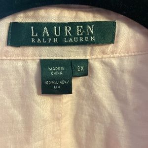 Ralph Lauren pink button down with pearl buttons